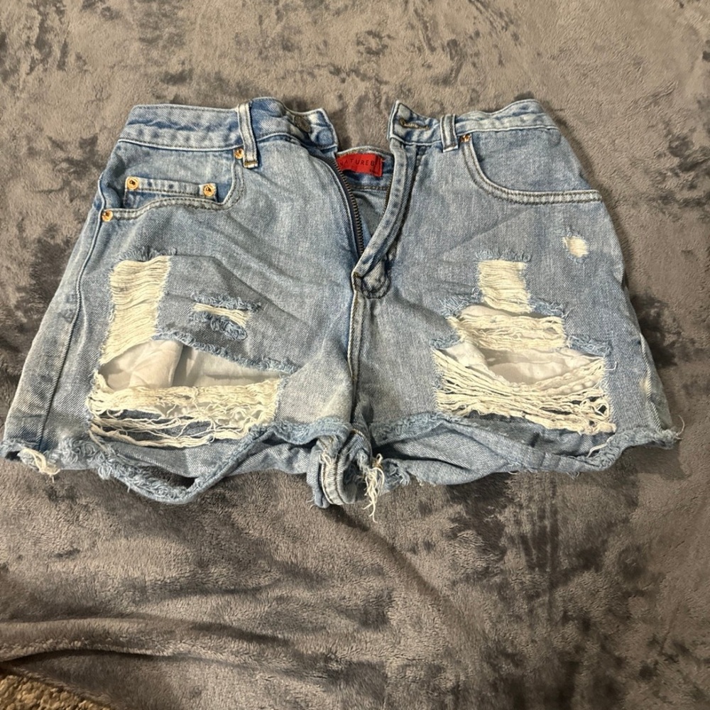 Blue ripped jeans
